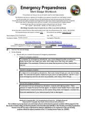 Bsa Emergency Preparedness Answer Key PDF