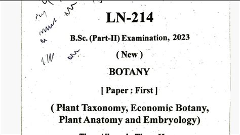 Bsc 2nd Year Botany Question And Answer Doc