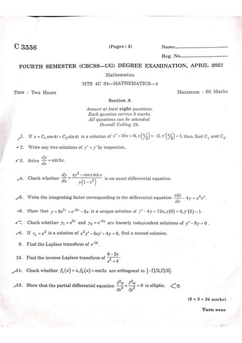 Bsc Mathematics Question And Answer Bing Kindle Editon