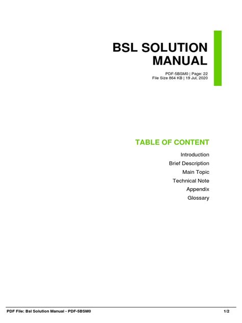 Bsl Solution Manual Epub