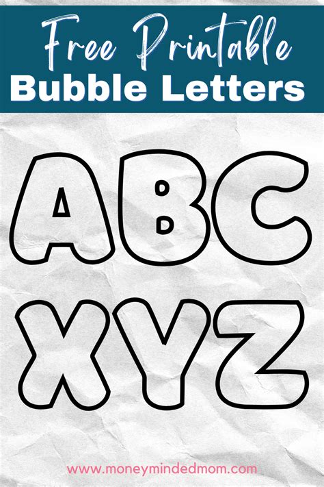 Bubble Letter Alphabet Printable