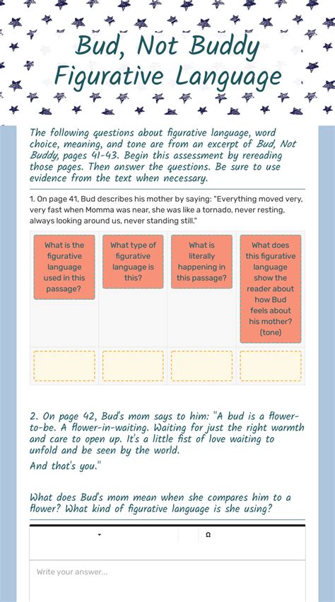 Bud Not Buddy Figurative Language Answers Epub