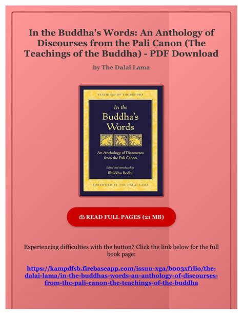 Buddhas Words Anthology Discourses Teachings Reader