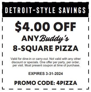 Buddys Pizza Coupons Printable