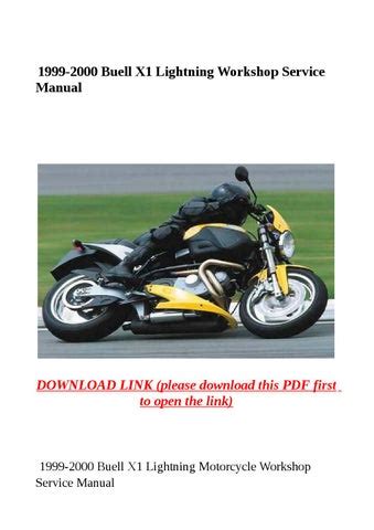 Buell X1 Lightning Motorcycle Workshop Service Manual 1999-2000 PDF PDF