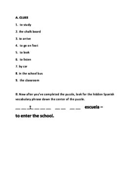 Buen Viaje Level 1 Crossword Puzzle Answer Key Chapter 8 Reader