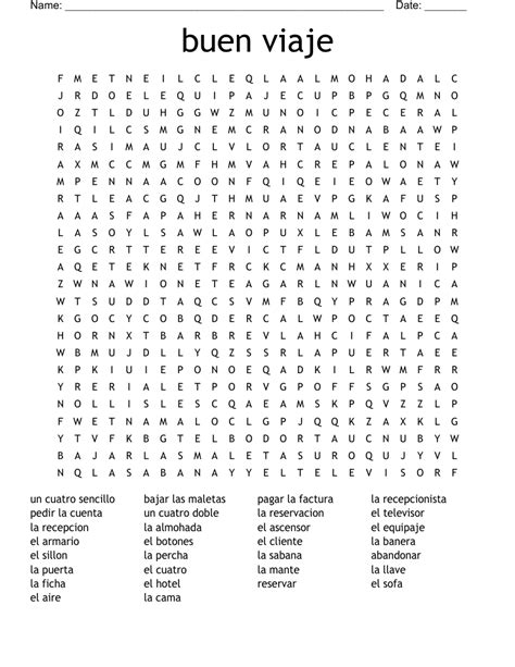 Buen Viaje Level 1 Wordsearch Answers Doc