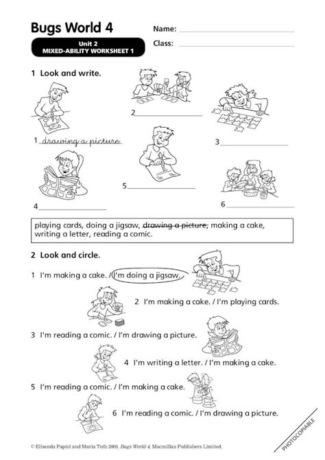 Bugs World 6 Photocopiable Unit 4 Ebook Doc