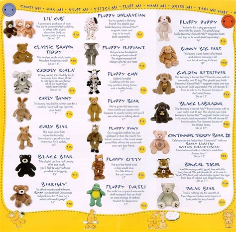 Build A Bear Catalog
