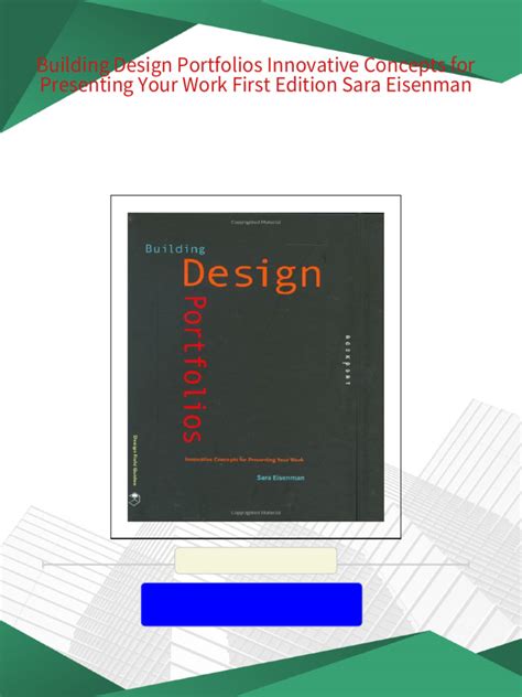 Building Design Portfolios Innovative Concepts for Presenting Your Work Doc