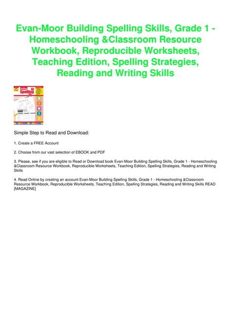 Building.Spelling.Skills.Grade.1 Ebook Kindle Editon