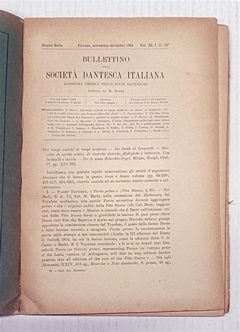 Bullettino Della Societ Dantesca Italiana PDF
