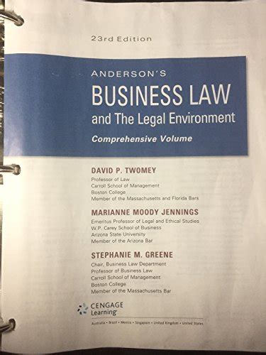 Bundle Anderson s Business Law and the Legal Environment Comprehensive Volume 21st Student Guide to the Sarbanes-Oxley Act 2nd Doc