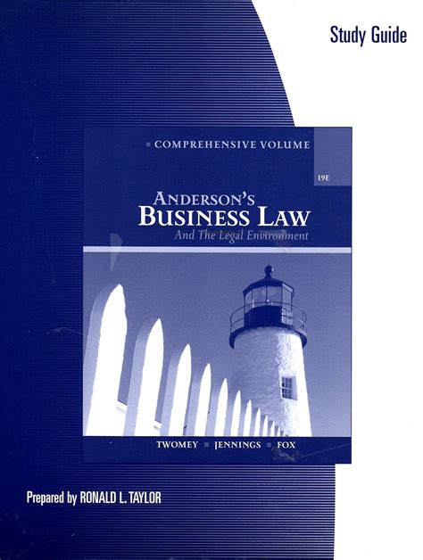 Bundle Anderson s Business Law and the Legal Environment Comprehensive Volume 21st Study Guide Reader