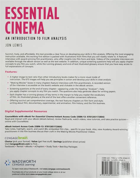 Bundle Essential Cinema An Introduction to Film Analysis with MLA Update Card LMS Integrated MindTap Radio Television and Film 1 term 6 months Printed Access Card Kindle Editon