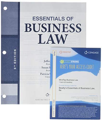 Bundle Essentials of Business Law Loose-leaf Version 6th MindTap Business Law 1 term 6 months Printed Access Card Kindle Editon