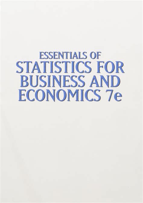 Bundle Essentials of Statistics for Business and Economics 7th CengageNOW Printed Access Card Epub