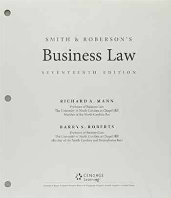 Bundle Smith and Roberson s Business Law 17th LMS Integrated MindTap Business Law 1 term 6 months Printed Access Card Epub