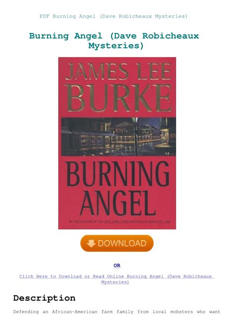 Burning Angel Dave Robicheaux Mysteries Kindle Editon