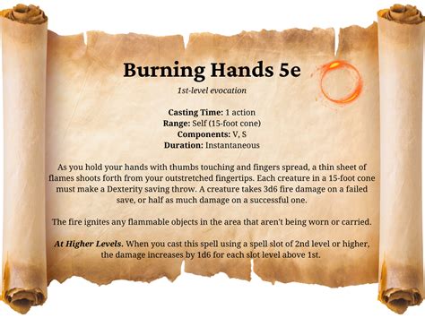 Burning Hands 5e: A Complete Guide for BG3 Players