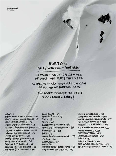 Burton 2013 Catalog