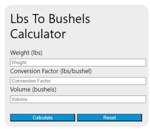 Bushels to Pounds Calculator: Convert Units with Ease