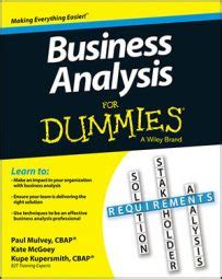 Business Analysis For Dummies Epub