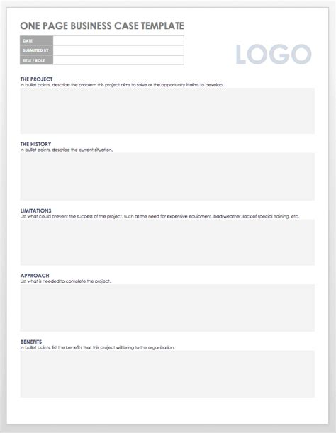 Business Case Template Word