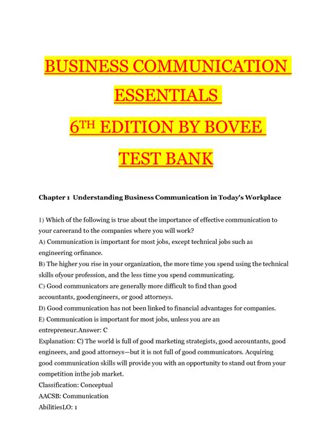 Business Communication Essentials 6th Edition Answers Doc