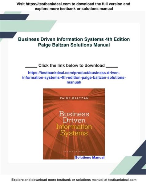 Business Driven Information Systems 4th Edition Pdf Reader