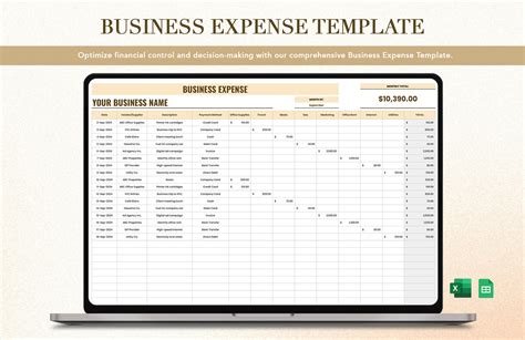 Business Expense Template Excel