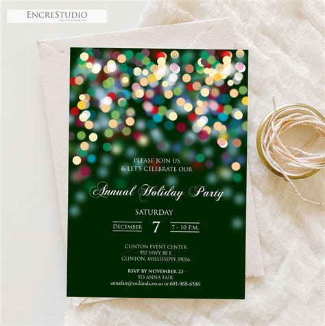 Business Holiday Party Invitation Template