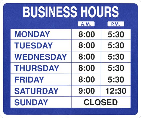 Business Hours: