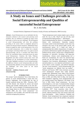 Business Interest and Social Contribution of Entrepreneurs Organisations Epub