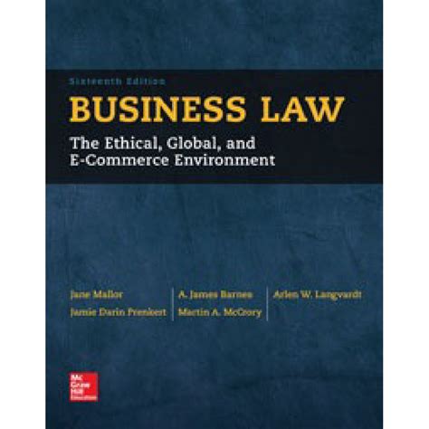 Business Law Jane Mallor Kindle Editon