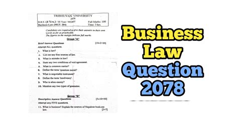 Business Law Question Answer PDF