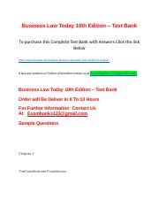 Business Law Today 10th Edition Answer Key Doc