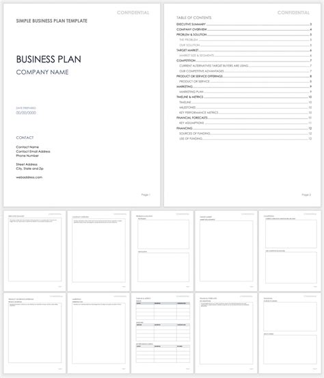 Business Plan Template For Pages