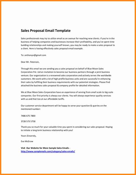 Business Proposal Email Template