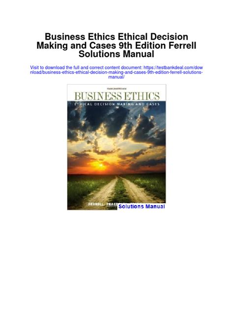 Business ethics ferrell ninth edition Ebook Reader