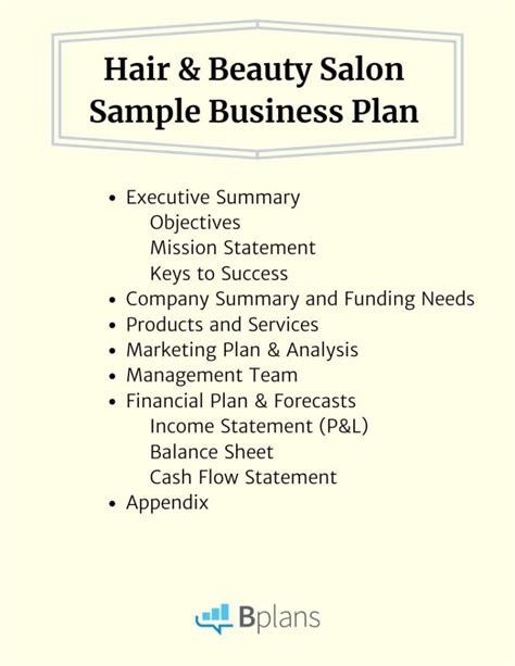 Business plan template for cosmetology school Ebook PDF