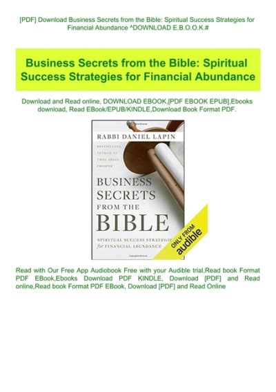 Business.Secrets.from.the.Bible.Spiritual.Success.Strategies.for.Financial.Abundance Ebook PDF