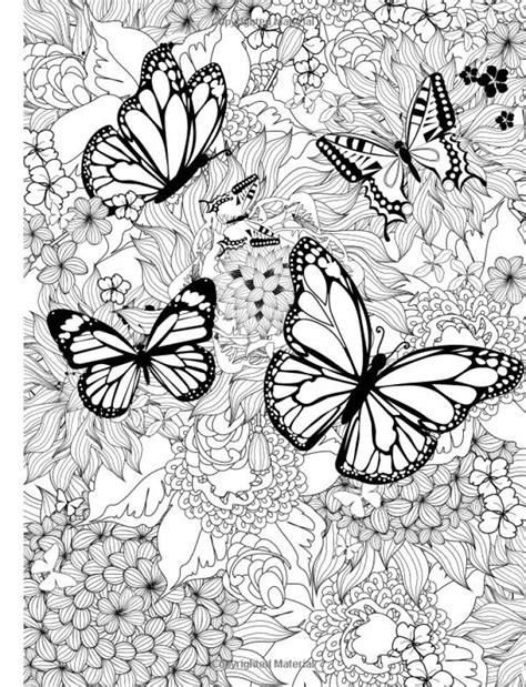 Butterflies Coloring Book Adult Coloring Books Adult Stress Relief Coloring Books Color Therapy