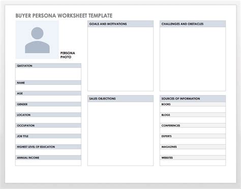 Buyer Persona Template Word