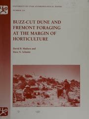 Buzz-Cut Dune and Fremont Foraging at the Margin of Horticulture PDF