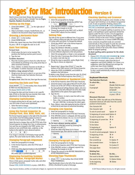 By Beezix Inc Pages for Mac Quick Reference Guide version 55 Introduction C 2014-11-15 Pamphlet Epub