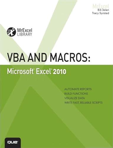 By Bill Jelen VBA and Macros Microsoft Excel 2010 1st Edition 5 22 10 Doc