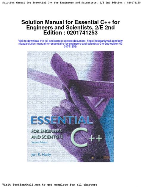 C For Engineers And Scientists Solutions Manual Kindle Editon