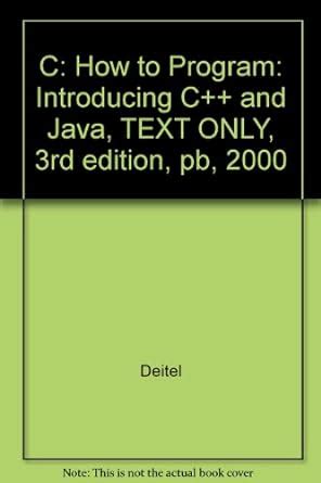 C How to Program Introducing C and Java PDF