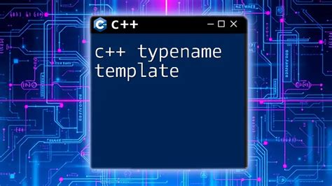 C Template Typename